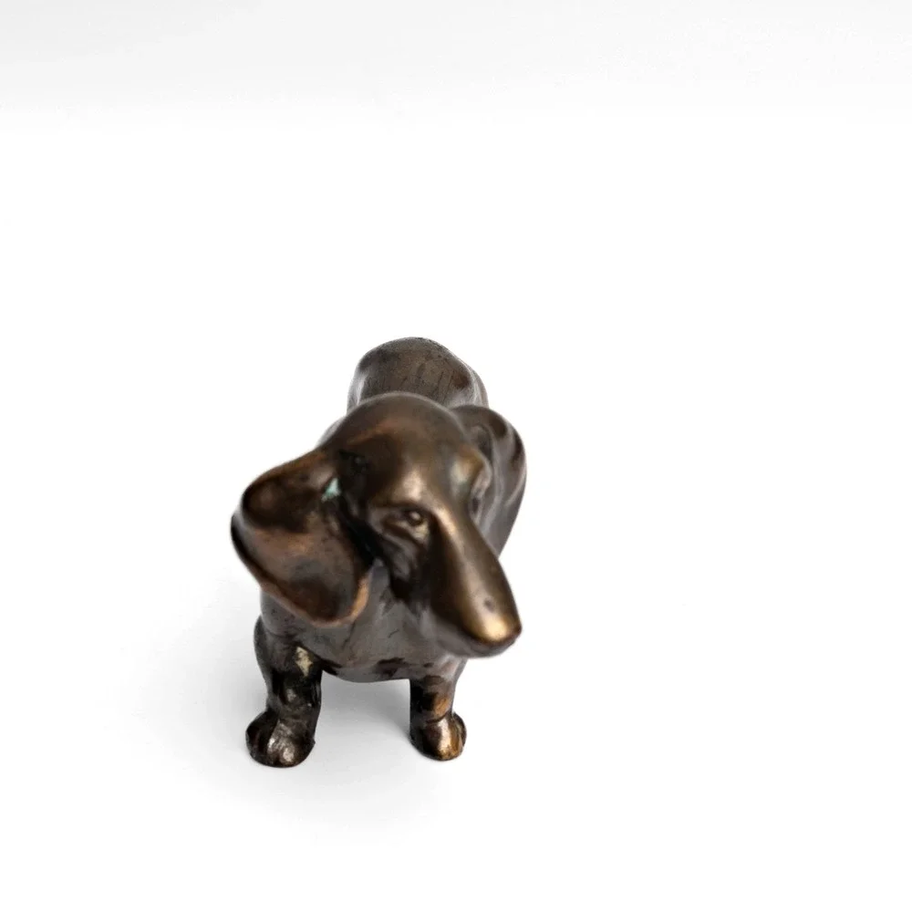 Vintage Cast Metal Dachshund Wiener Dog Figurine 2.5